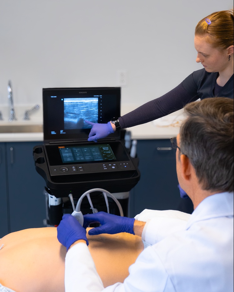 Ultrasound-guided injection procedure